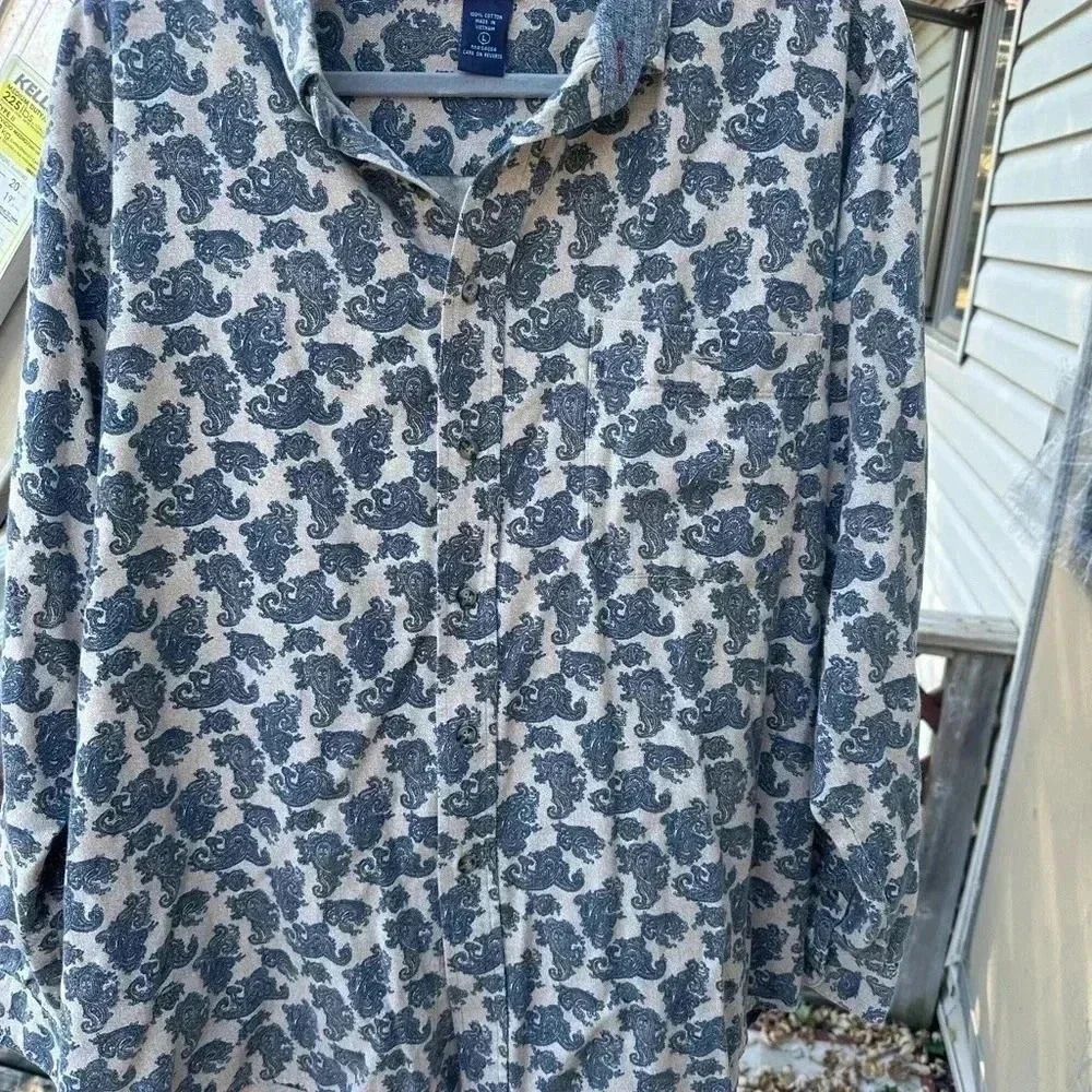 Bugle Boy Classic Button Down Printed‎ Shirt Size L - Picture 4 of 8